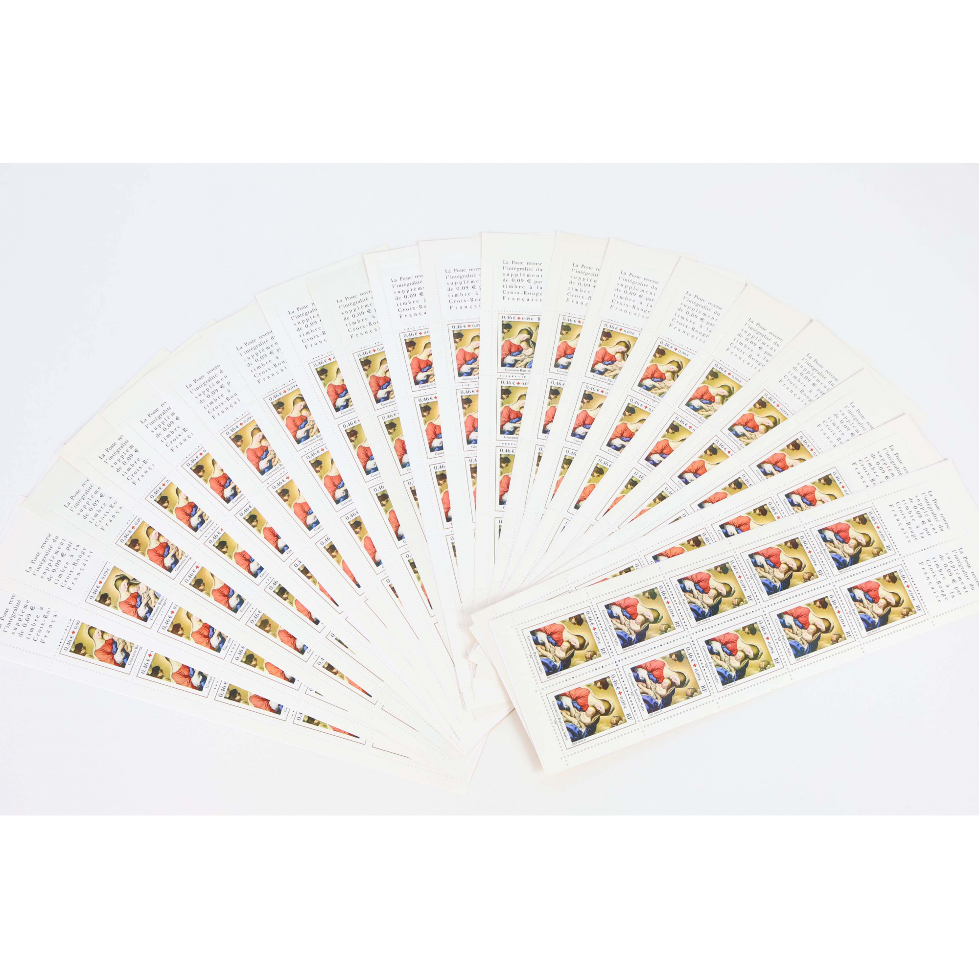 LOT 20 CARNETS CROIX ROUGE BC2051 G.BATTISTA TIMBRES NEUFS** 0.46€ X 10 VF 92€