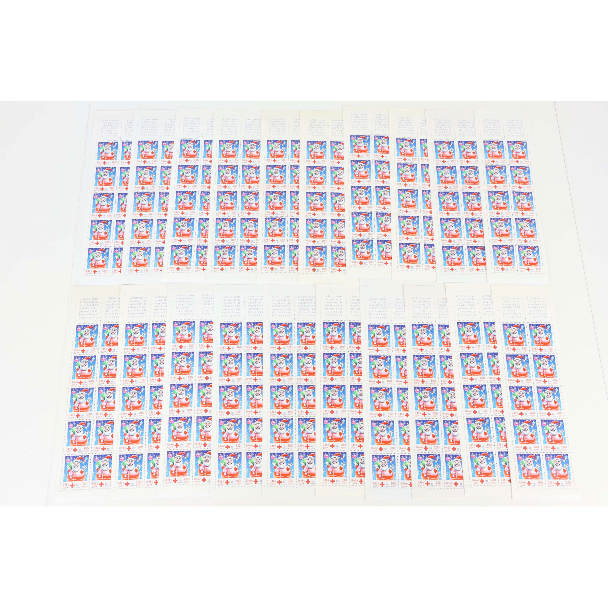 LOT 20 CARNETS CROIX ROUGE BC2050 PERE NOEL TIMBRES NEUFS** 0.46€ X 10 VF 92€