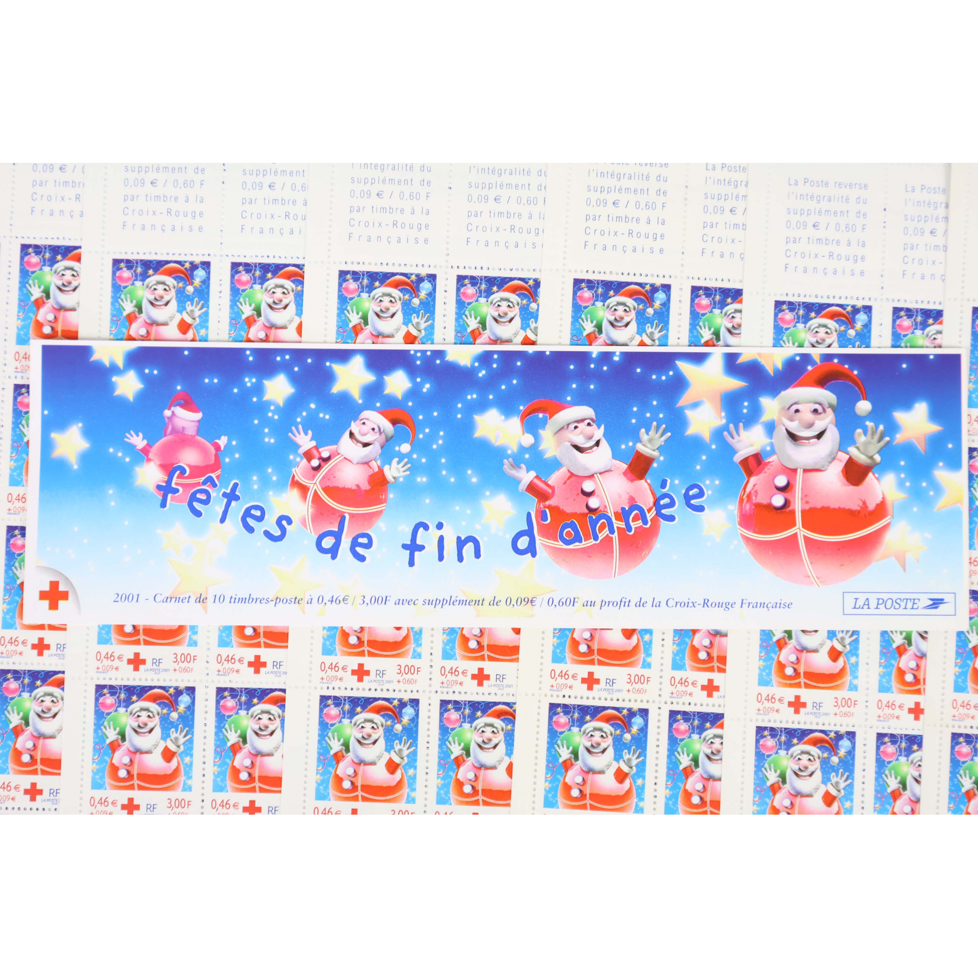 LOT 20 CARNETS CROIX ROUGE BC2050 PERE NOEL TIMBRES NEUFS** 0.46€ X 10 VF 92€