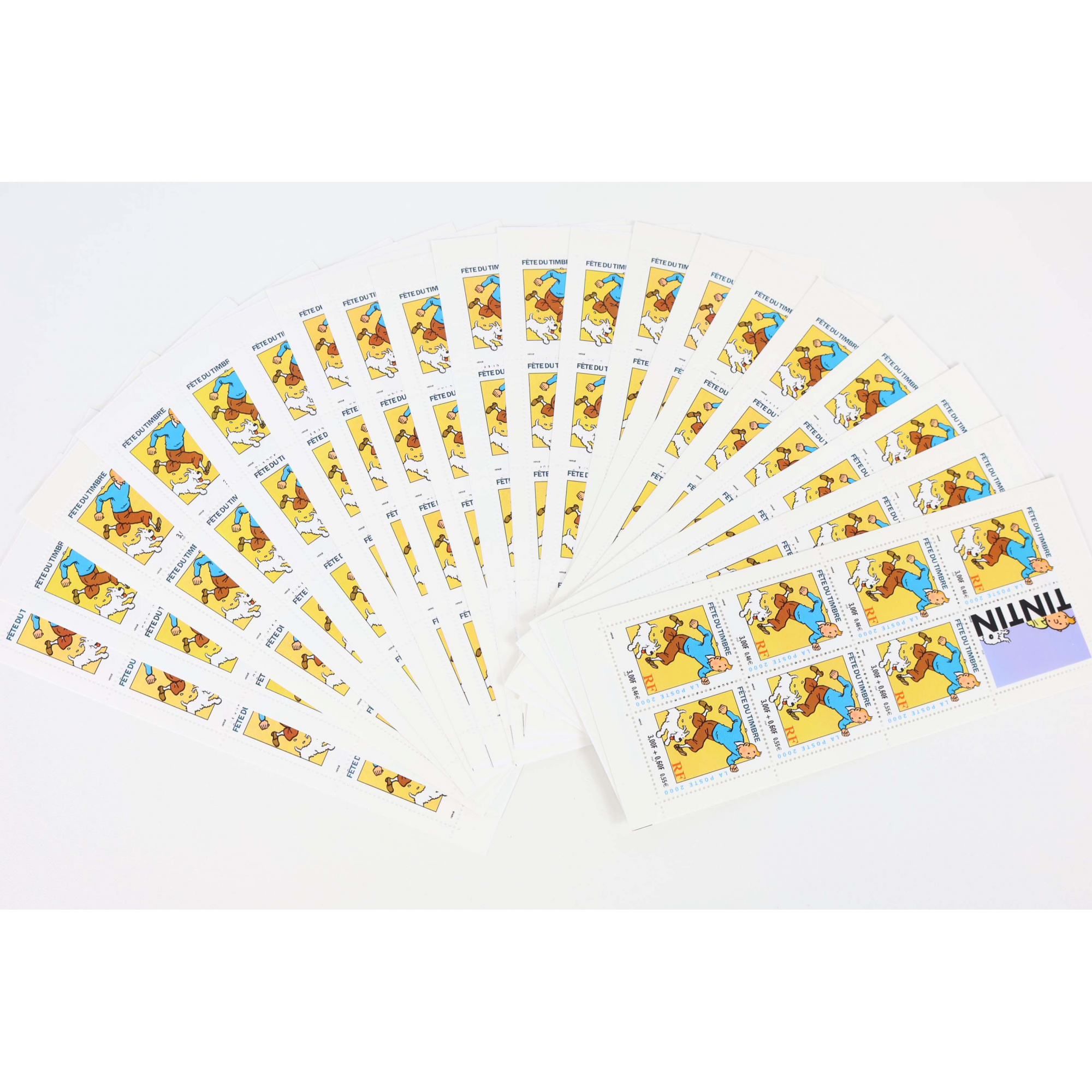 LOT 20 CARNETS FETE DU TIMBRE TINTIN BC3305 TIMBRES NEUFS** 0.46€ X 7 VF 64.40€