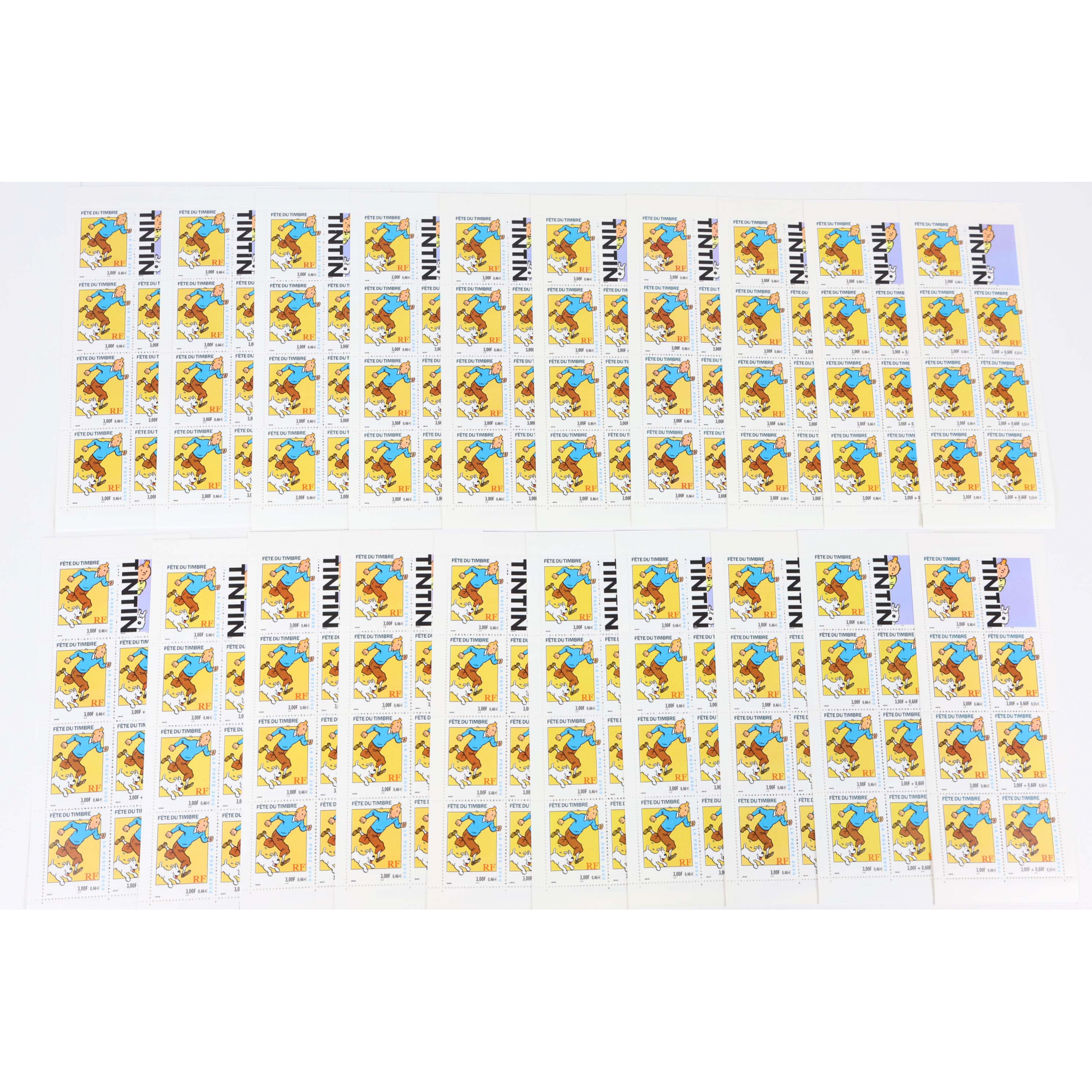 LOT 20 CARNETS FETE DU TIMBRE TINTIN BC3305 TIMBRES NEUFS** 0.46€ X 7 VF 64.40€