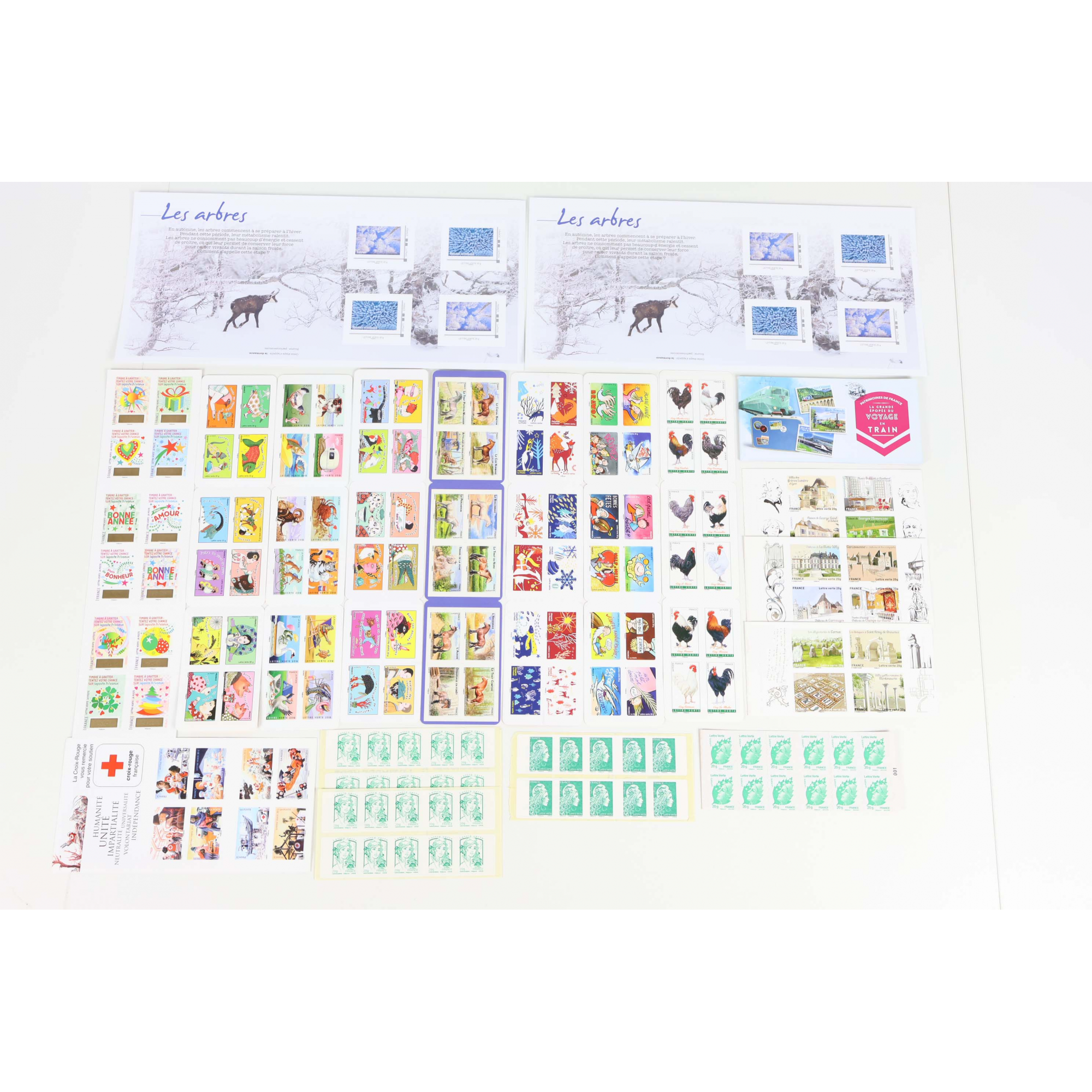 LOT DE 178 TIMBRES AUTOADHÉSIFS LETTRES VERTES 20G VP FRANCE POUR AFFRANCHIR