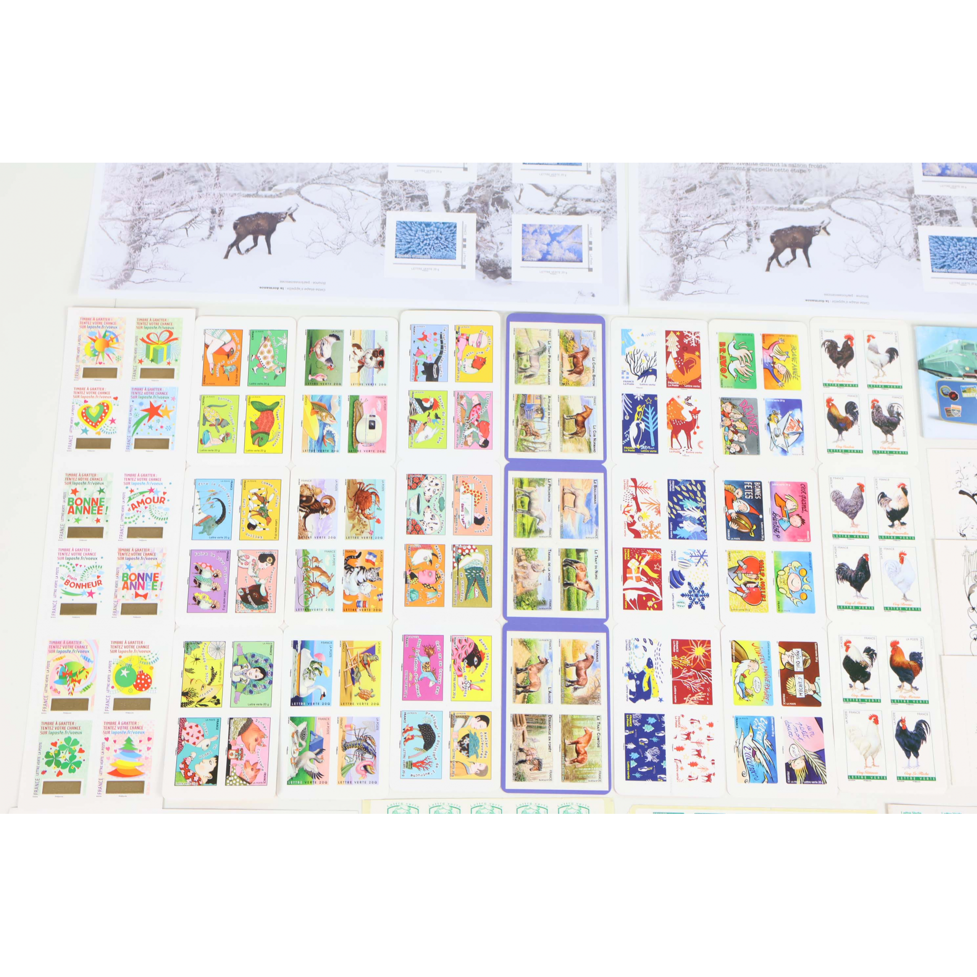 LOT DE 178 TIMBRES AUTOADHÉSIFS LETTRES VERTES 20G VP FRANCE POUR AFFRANCHIR