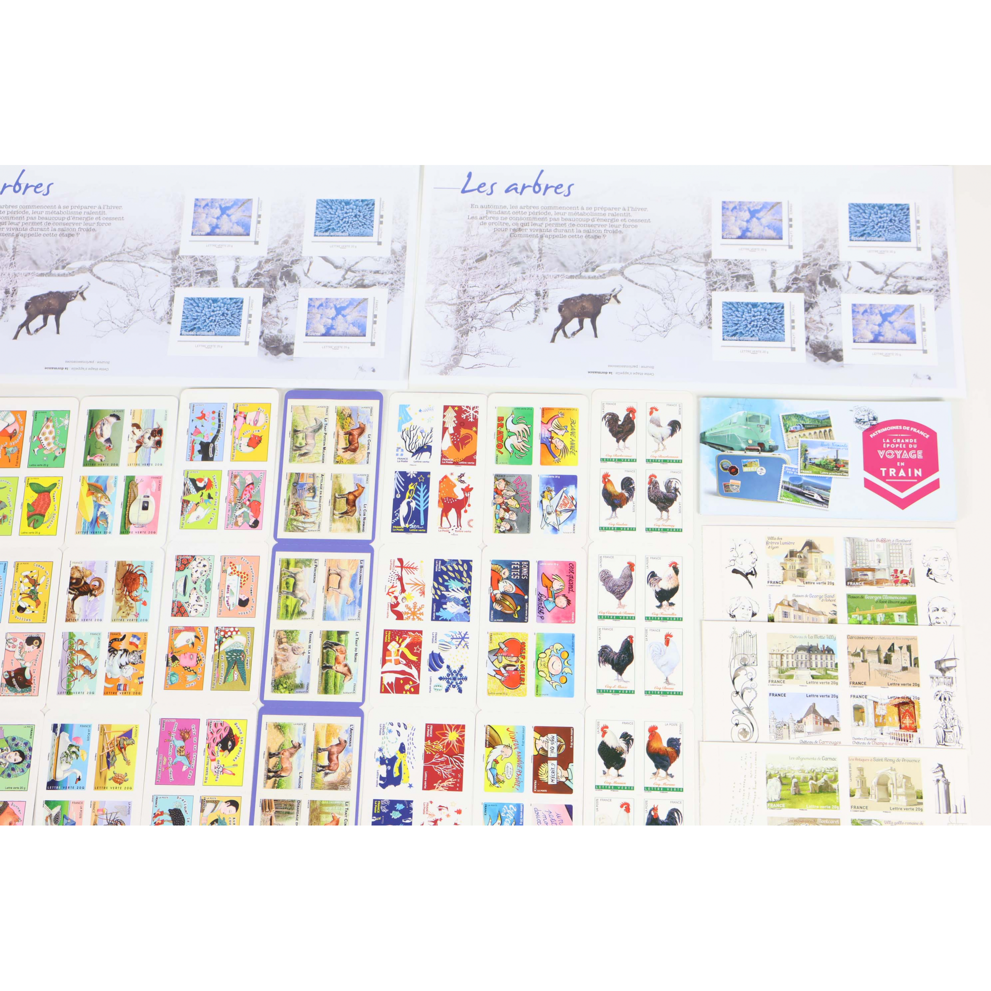 LOT DE 178 TIMBRES AUTOADHÉSIFS LETTRES VERTES 20G VP FRANCE POUR AFFRANCHIR