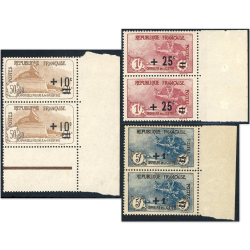FRANCE TIMBRES N°167 À 169 DE LA SÉRIE ORPHELINS TIMBRES NEUFS** AVEC BDF RARE