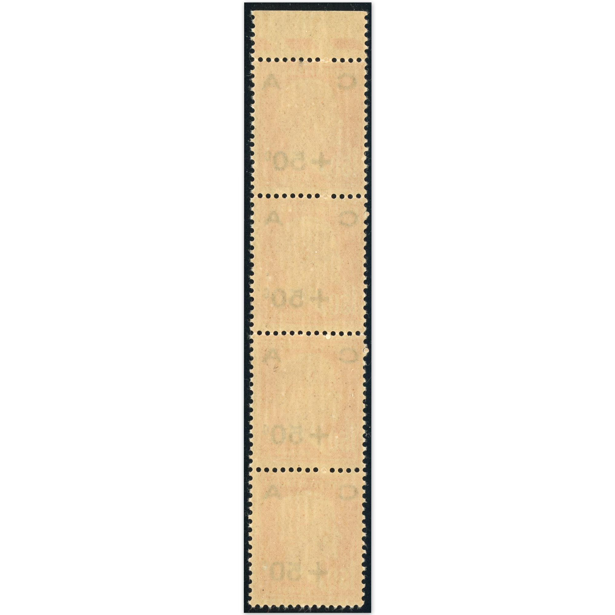 FRANCE BANDE DE 4 TIMBRES N°248 CAISSE AMORTISSEMENT TIMBRES NEUFS** COTE 180€