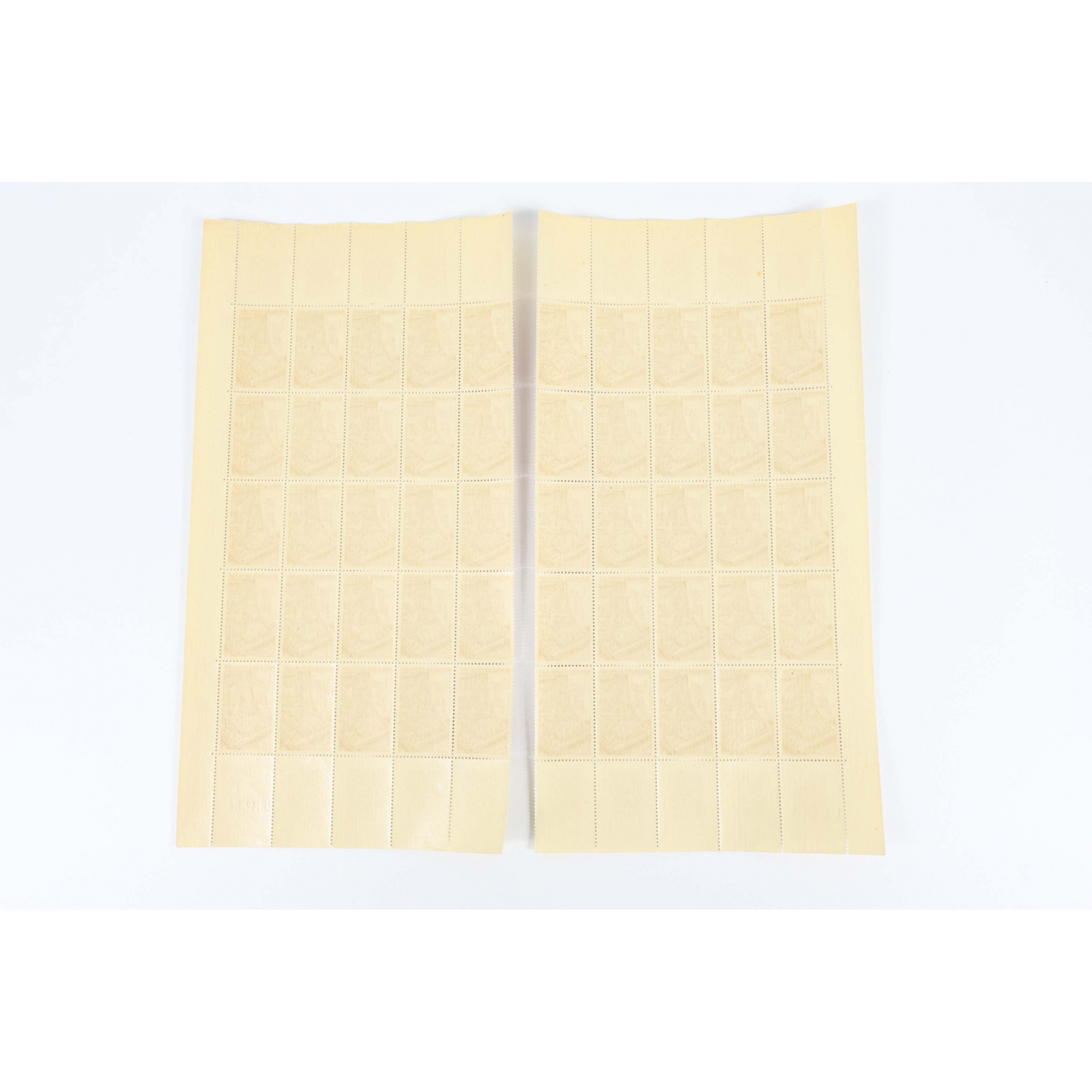 FEUILLE COMPLÈTE -EN 2 PARTIES- FRANCE DE 50 TIMBRES NEUFS** N°970 "TAPISSERIE"