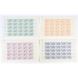 4 FEUILLES DE 25 TIMBRES NEUFS** SÉRIE COMPLÈTE "SAISONS" N°859/862 ANNÉE 1949