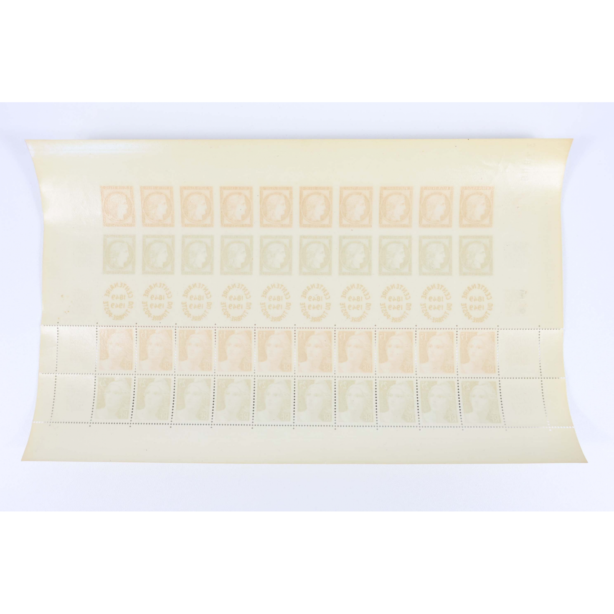 FEUILLE COMPLÈTE DE FRANCE DE 40 TIMBRES NEUFS** N°F830 "CENTENAIRE DU TIMBRE"