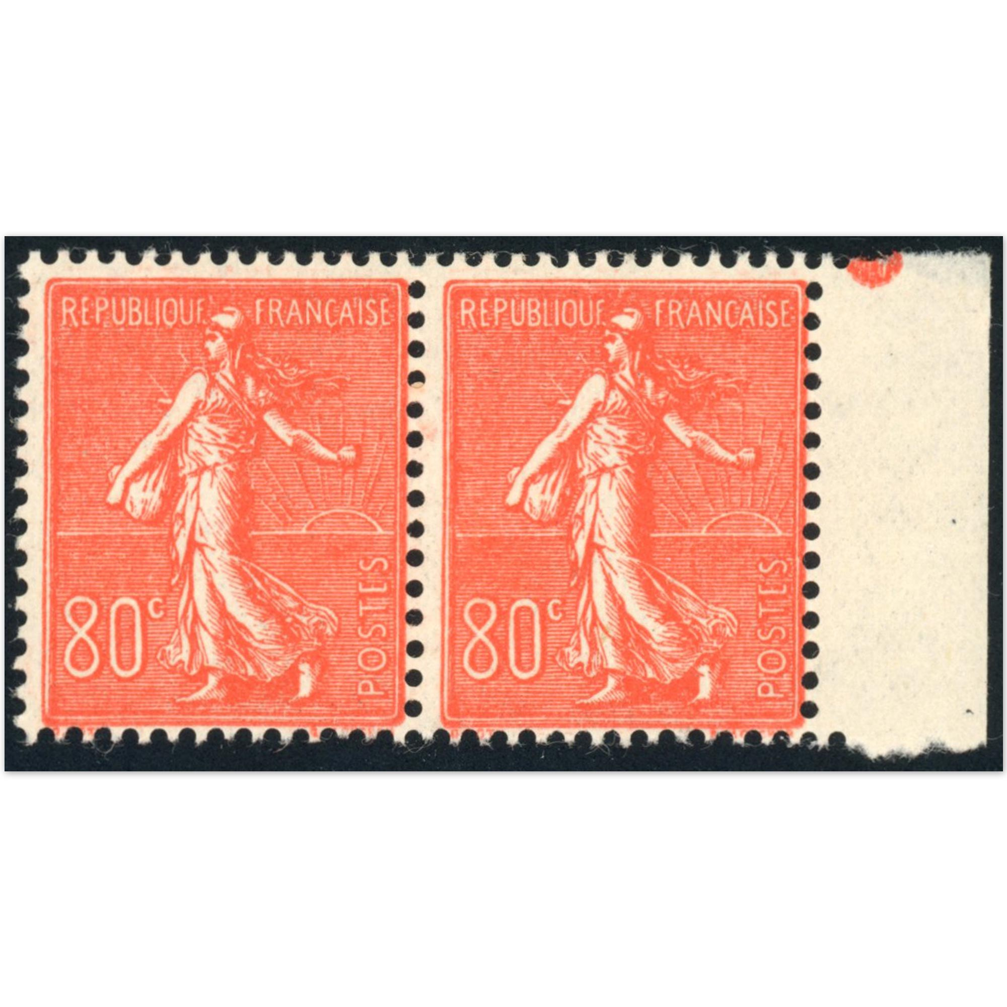 FRANCE PAIRE N°203 SEMEUSE LIGNEE ANNÉE 1924-32 TIMBRES NEUFS COTE 120€