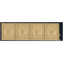FRANCE BANDE DE 4 TIMBRES TAXE N°45 RECOUVREMENTS TIMBRES NEUFS** COTE 480€