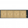 FRANCE BANDE DE 4 TIMBRES TAXE N°45 RECOUVREMENTS TIMBRES NEUFS** COTE 480€