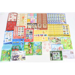 LOT BLOCS FEUILLET TIMBRES EN EUROS AVEC DÉFAUTS POUR AFFRANCHIR FACIALE 188.48€