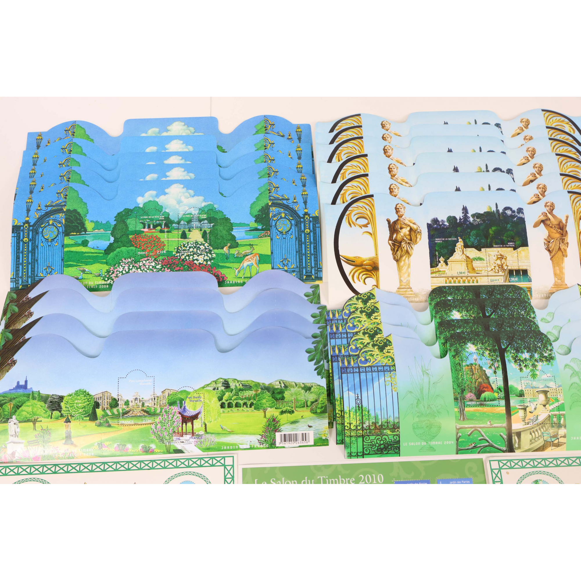 LOT DE BLOCS TIMBRES EN EUROS VALEURS ENTRE 1.90 ET 2.22€ AVEC DÉFAUTS VF 171€