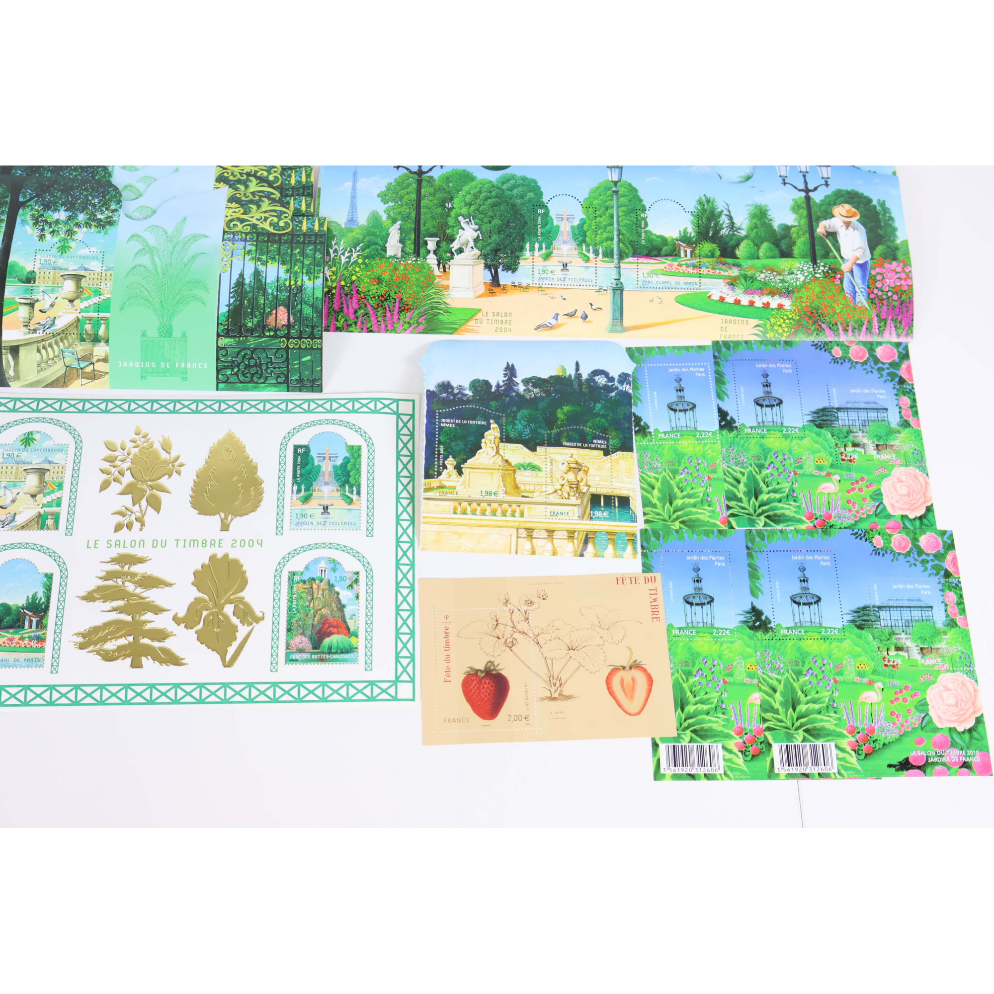 LOT DE BLOCS TIMBRES EN EUROS VALEURS ENTRE 1.90 ET 2.22€ AVEC DÉFAUTS VF 171€