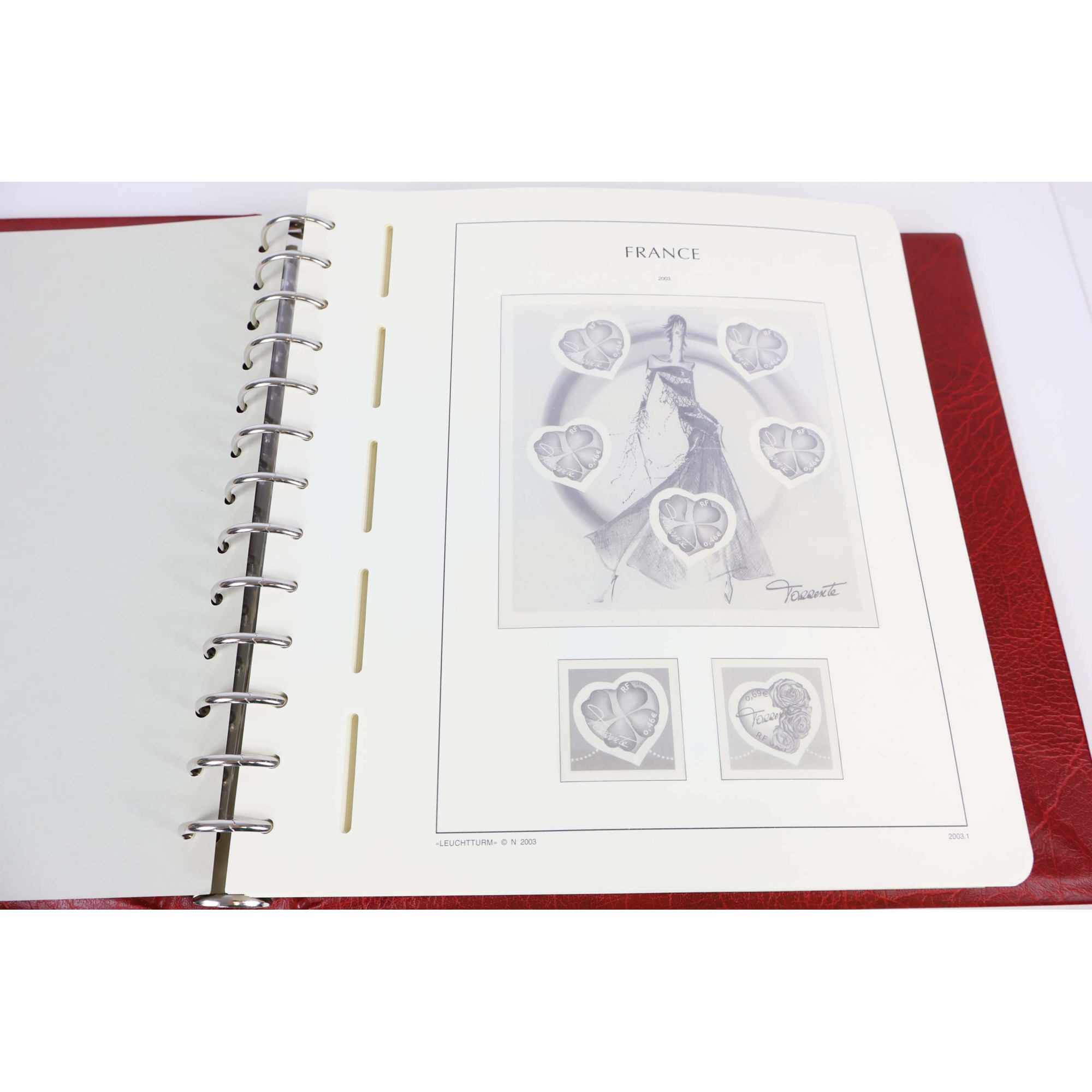 CLASSEUR HAUT DE GAMME LEUCHTTURM POUR UNE COLLECTION DE FRANCE DE 2003 À 2006
