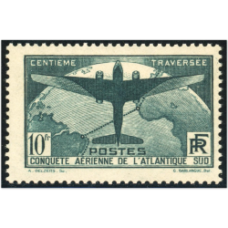 FRANCE 10FR ATLANTIQUE N°321 TIMBRE NEUF* ANNEE 1936 COTE 375€ SUPERBE QUALITE