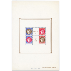 FRANCE BLOC N°3 AVEC TIMBRES NEUFS** PEXIP ANNEE 1937 SUPERBE QUALITE