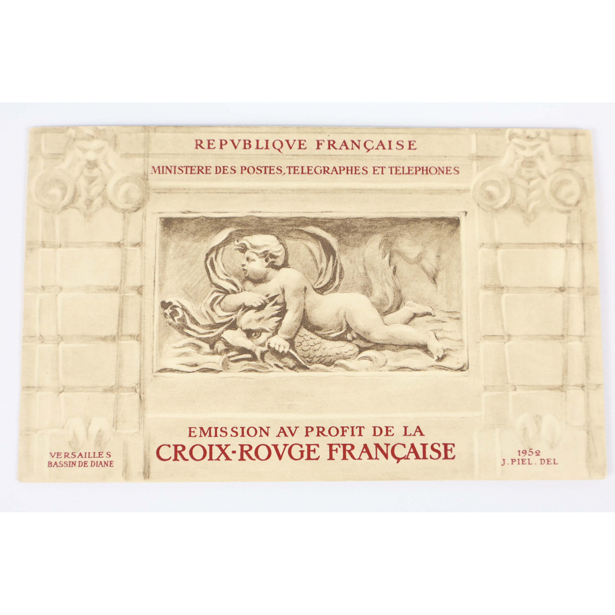 CARNET CROIX-ROUGE DE 1952 AVEC PUBLICITE N°2001 COTE 550€ QUALITE LUXE