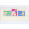POLYNESIE 2 BLOCS-FEUILLET N°1 ANNEE 1968 COTE 370€ AVEC ROUSSEURS PRIX BAS