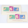POLYNESIE 2 BLOCS-FEUILLET N°1 ANNEE 1968 COTE 370€ AVEC ROUSSEURS PRIX BAS