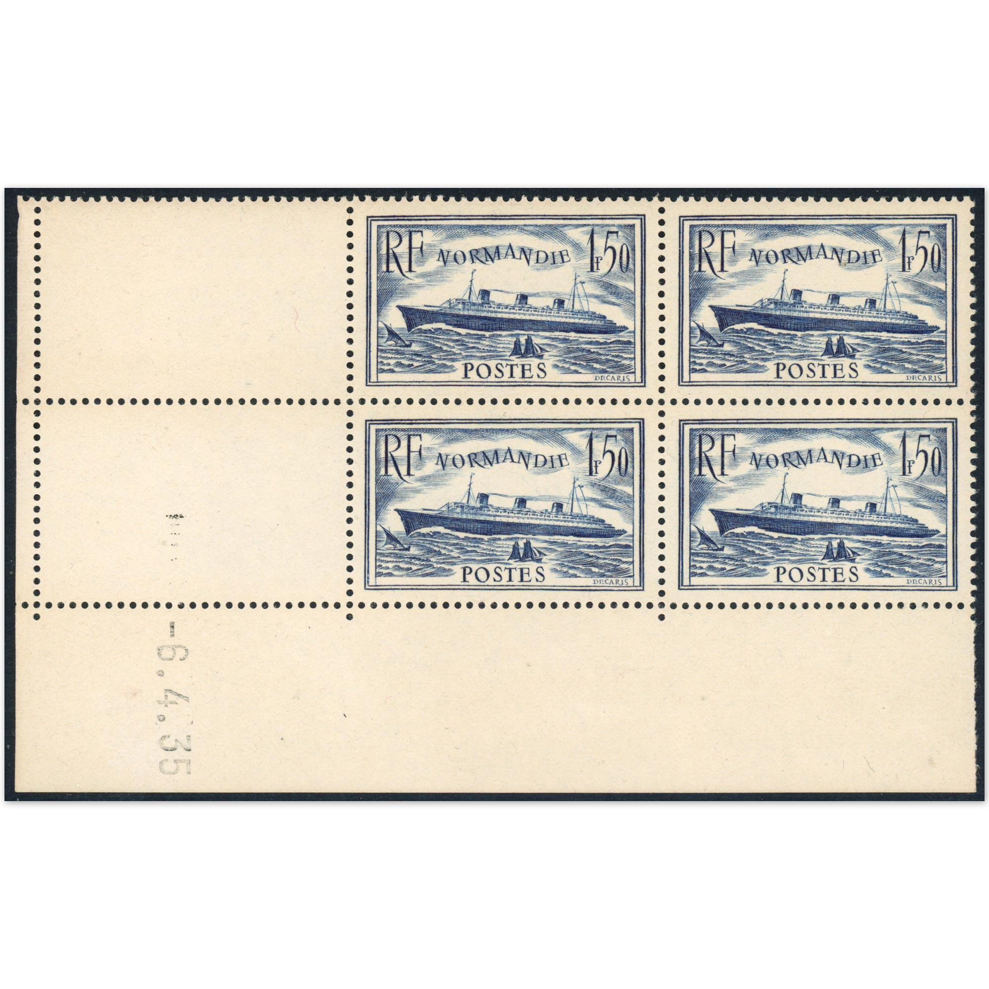 FRANCE COIN DATÉ NORMANDIE N°299 TIMBRES NEUFS** ANNÉE 1935 COTE 175€