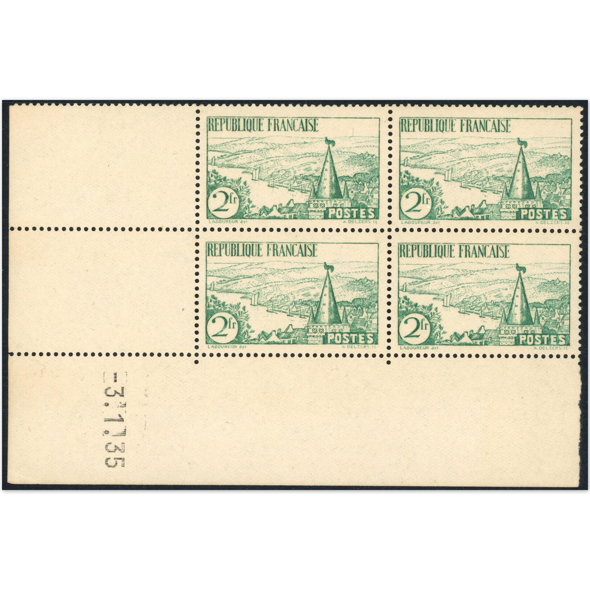 COIN DATÉ DE FRANCE RIVIÈRE BRETONNE N°301 TIMBRES NEUFS** ANNÉE 1935 COTE 425€