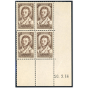 COIN DATÉ PORTRAIT AMPÈRE N°310 TIMBRES FRANCE NEUFS** ANNÉE 1936 COTE 225€