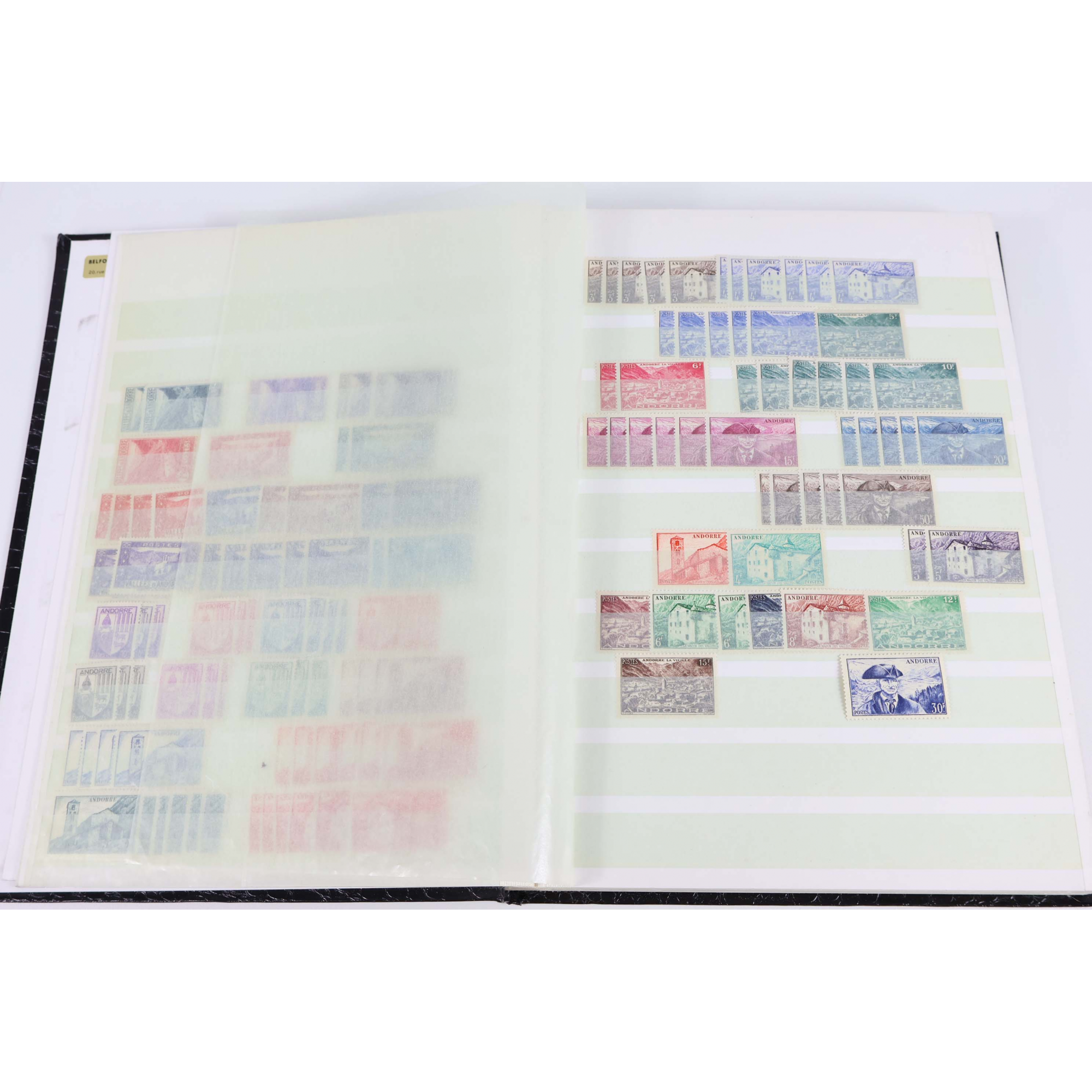 ANDORRE FRANCAIS STOCK IMPORTANT ANCIEN ET MODERNE TIMBRES NEUFS, FACIALE 1000€