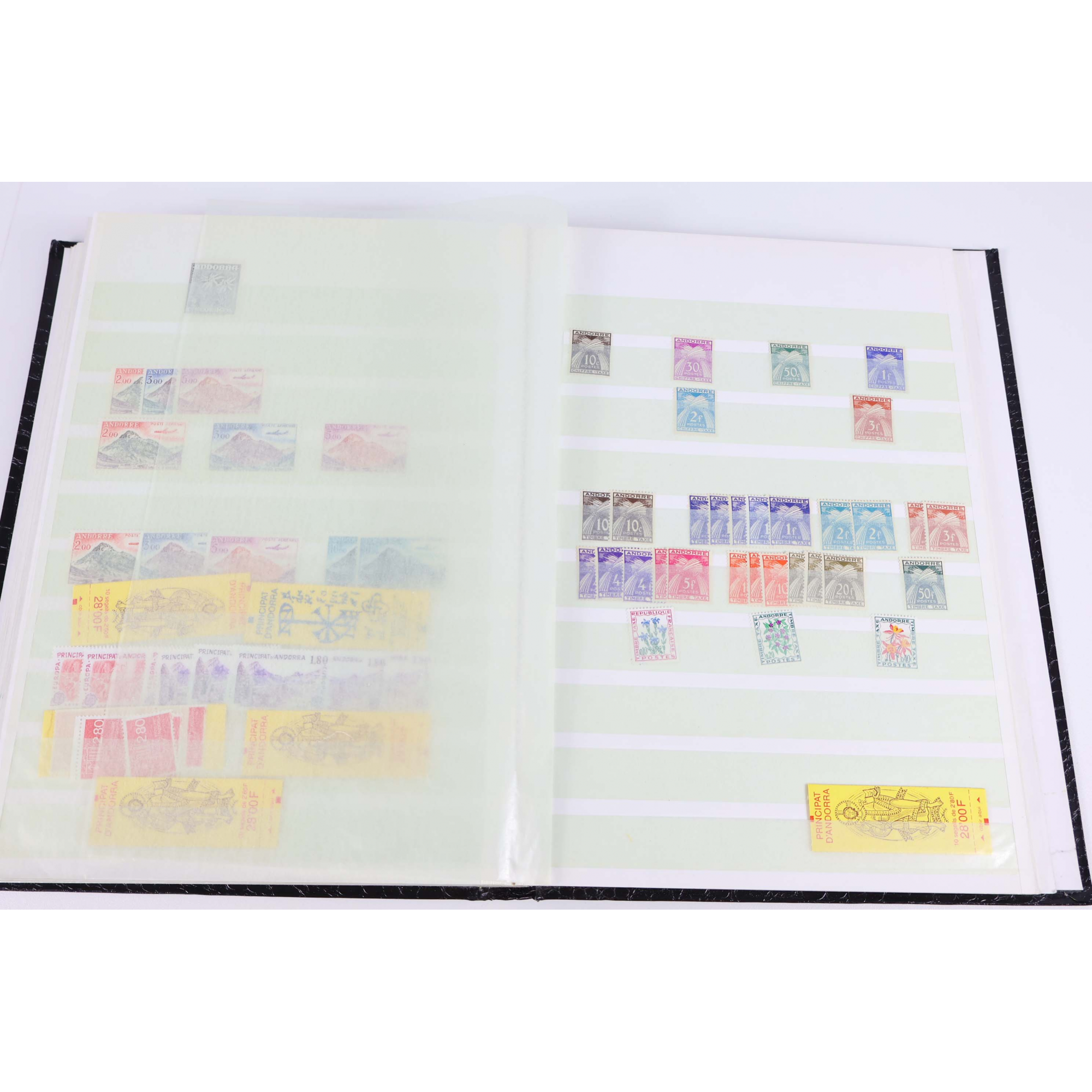 ANDORRE FRANCAIS STOCK IMPORTANT ANCIEN ET MODERNE TIMBRES NEUFS, FACIALE 1000€
