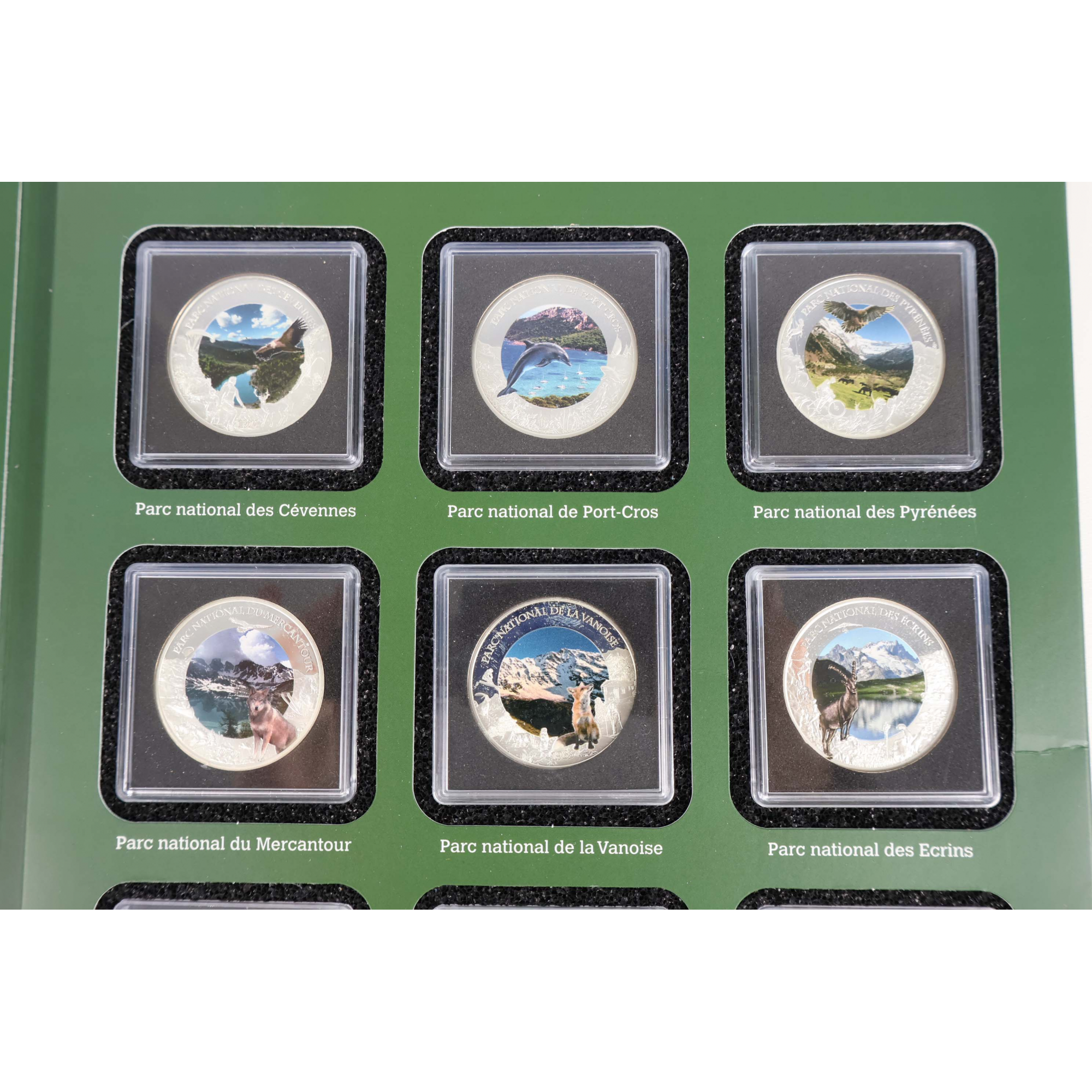 PIÈCES ARGENTS ET PIÈCE OR "PANORAMA DES PARCS NATIONAUX" AVEC CERTIFICATS