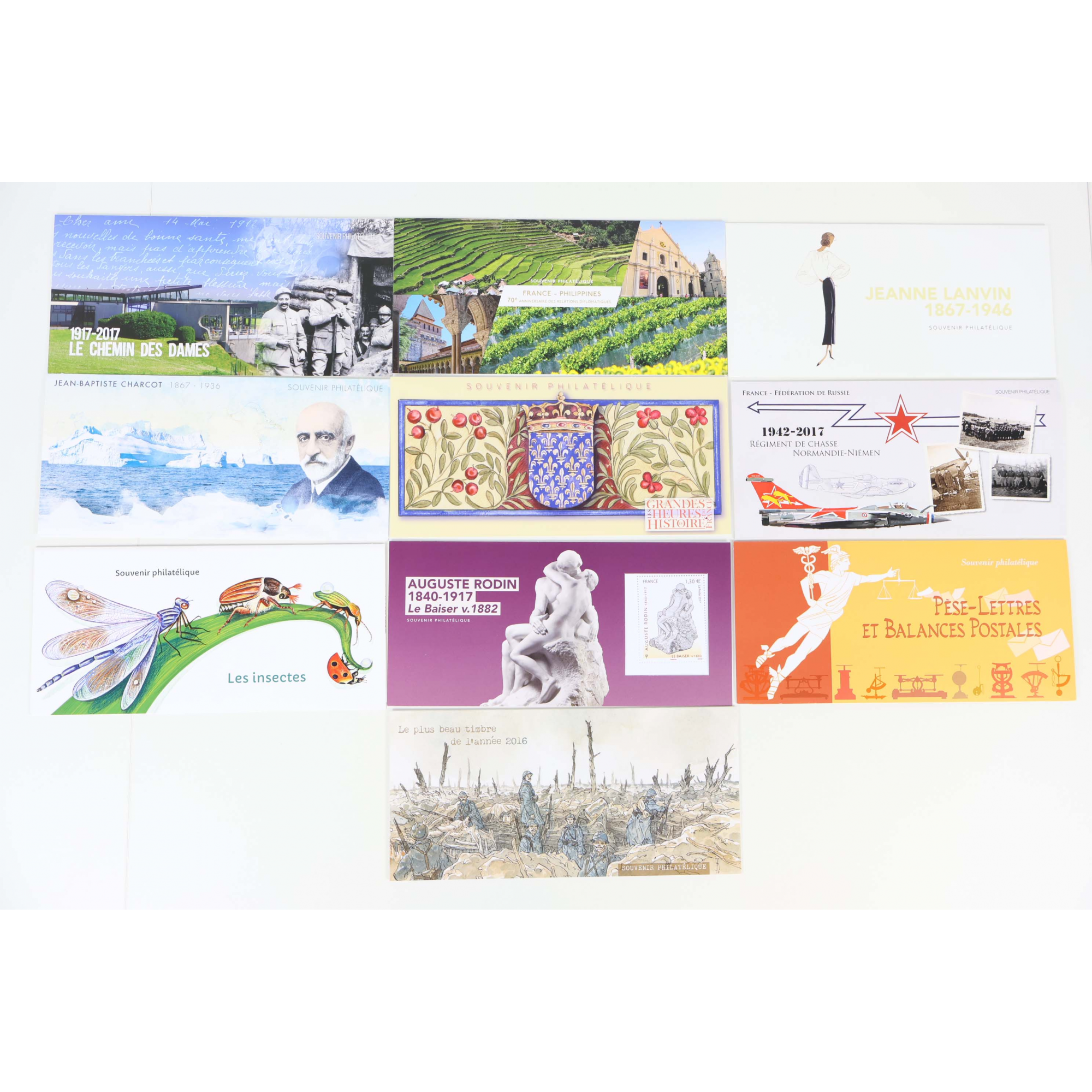 FRANCE COLLECTION BLOCS SOUVENIRS ANNÉE COMPLÈTE 2017 N°132 À 141 TIMBRES NEUFS
