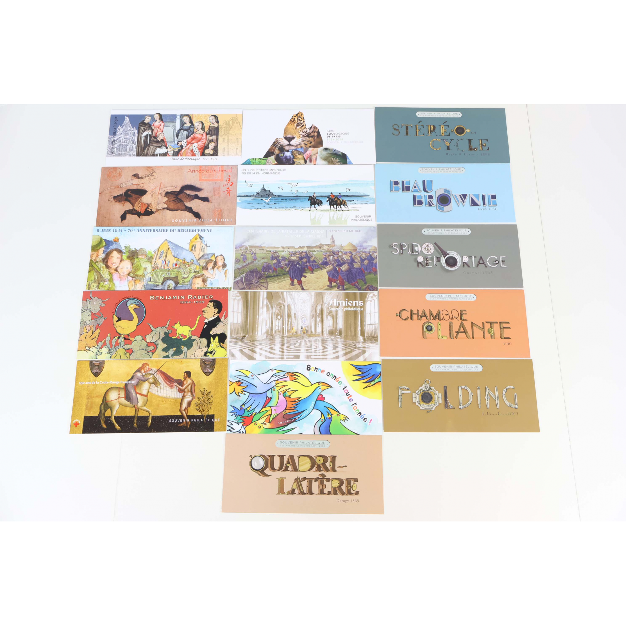 COLLECTION BLOCS SOUVENIRS FRANCE N° 91 A 106 ANNÉE COMPLÈTE 2014 TIMBRES NEUFS