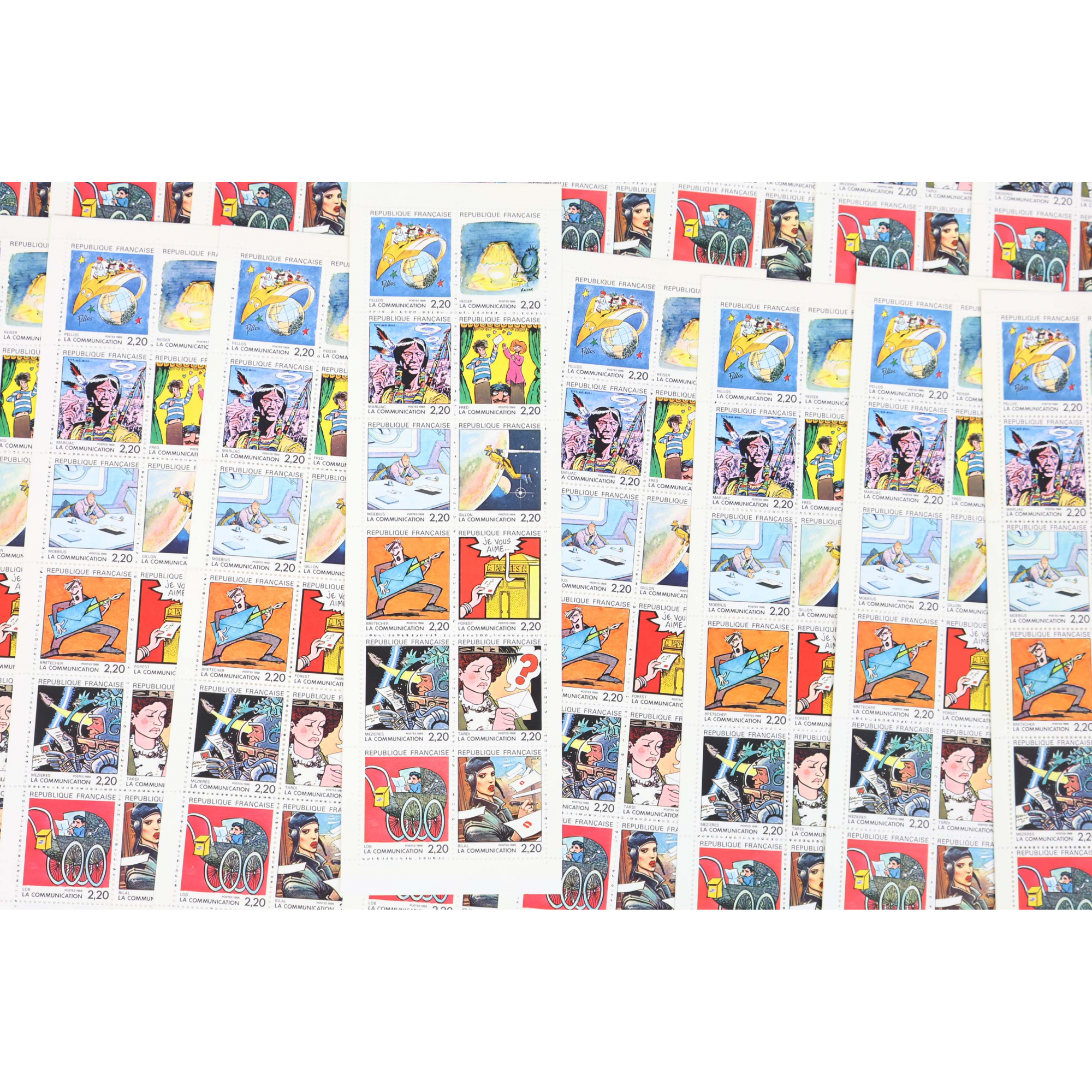 LOT 20 CARNETS BC2515 LA COMMUNICATION TIMBRES NEUFS** 2.20FFR X 12 VF 80.49€
