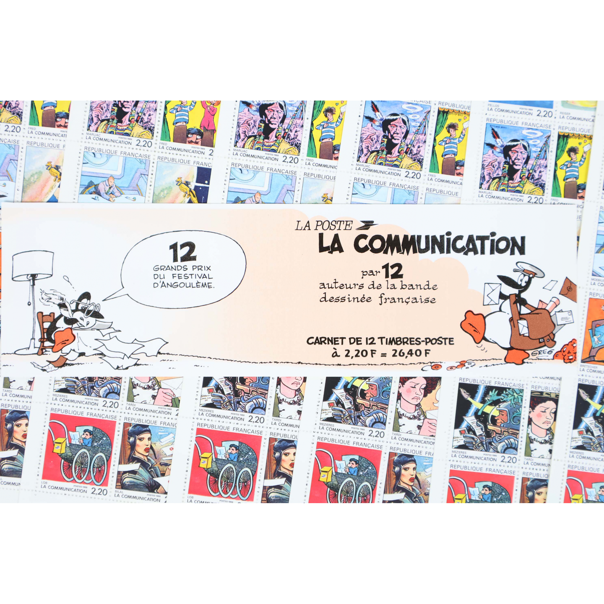 LOT 20 CARNETS BC2515 LA COMMUNICATION TIMBRES NEUFS** 2.20FFR X 12 VF 80.49€
