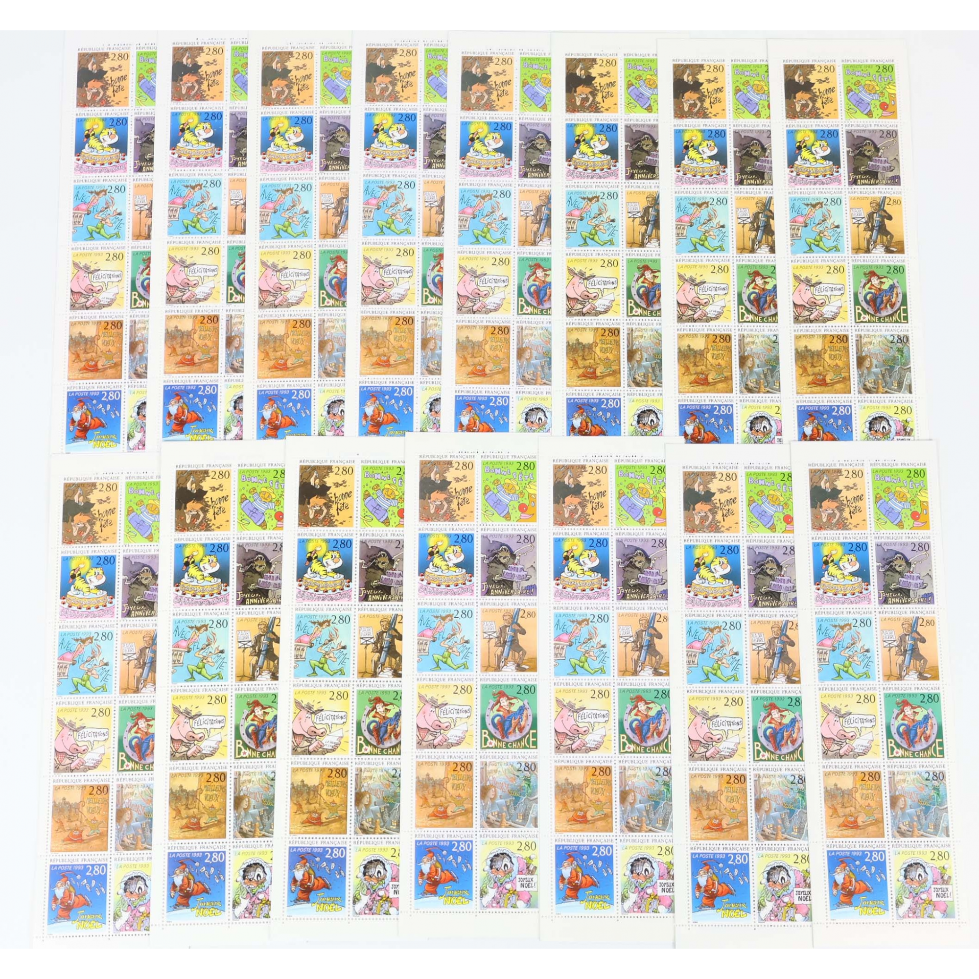 LOT 15 CARNETS BC2848 LE PLAISIR D'ÉCRIRE TIMBRES NEUFS** 2.80FFR X 12 VF 76.83€