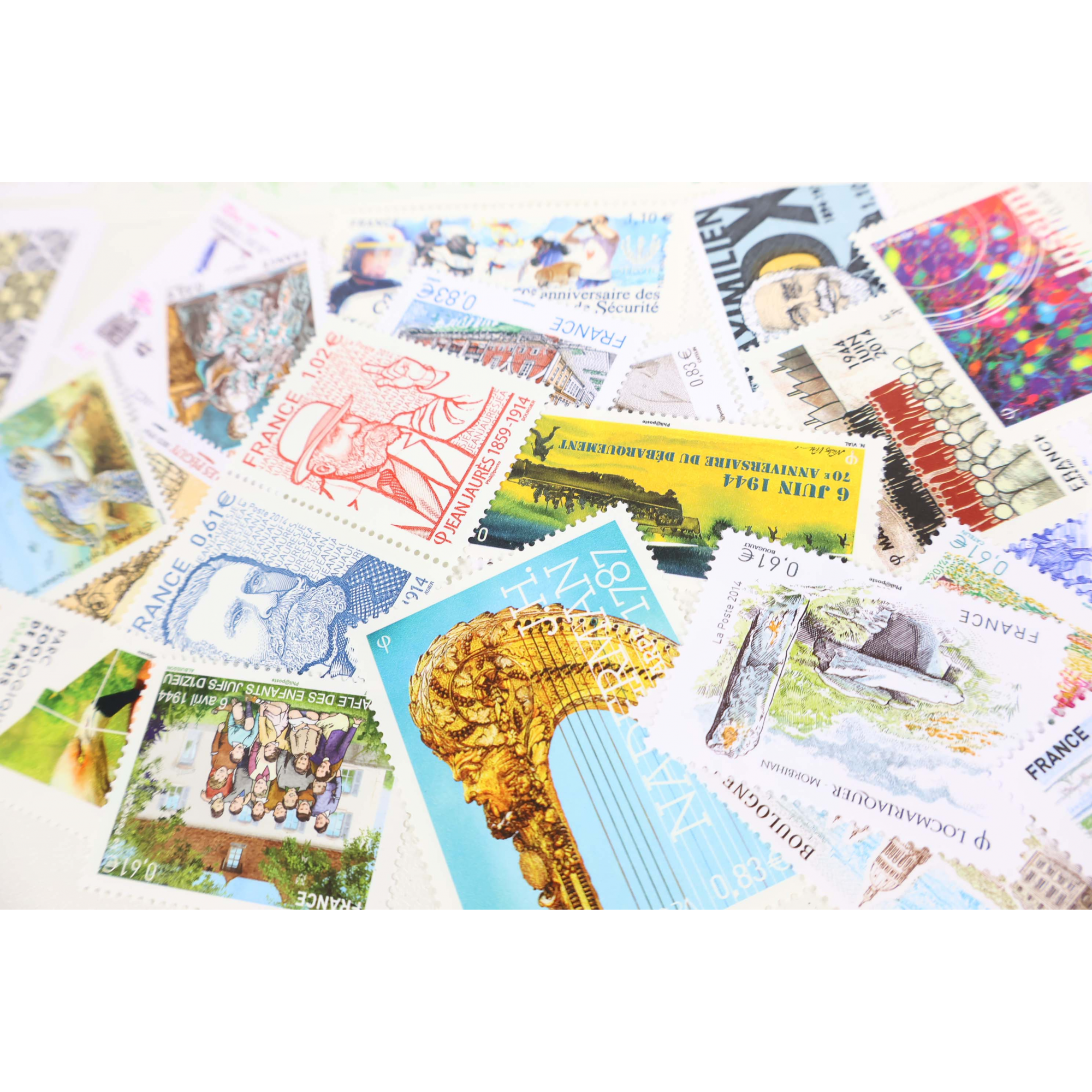 FRANCE LOT DE TIMBRES ET BLOCS-FEUILLET DE 2014 TIMBRES NEUFS** FACIALE 85€