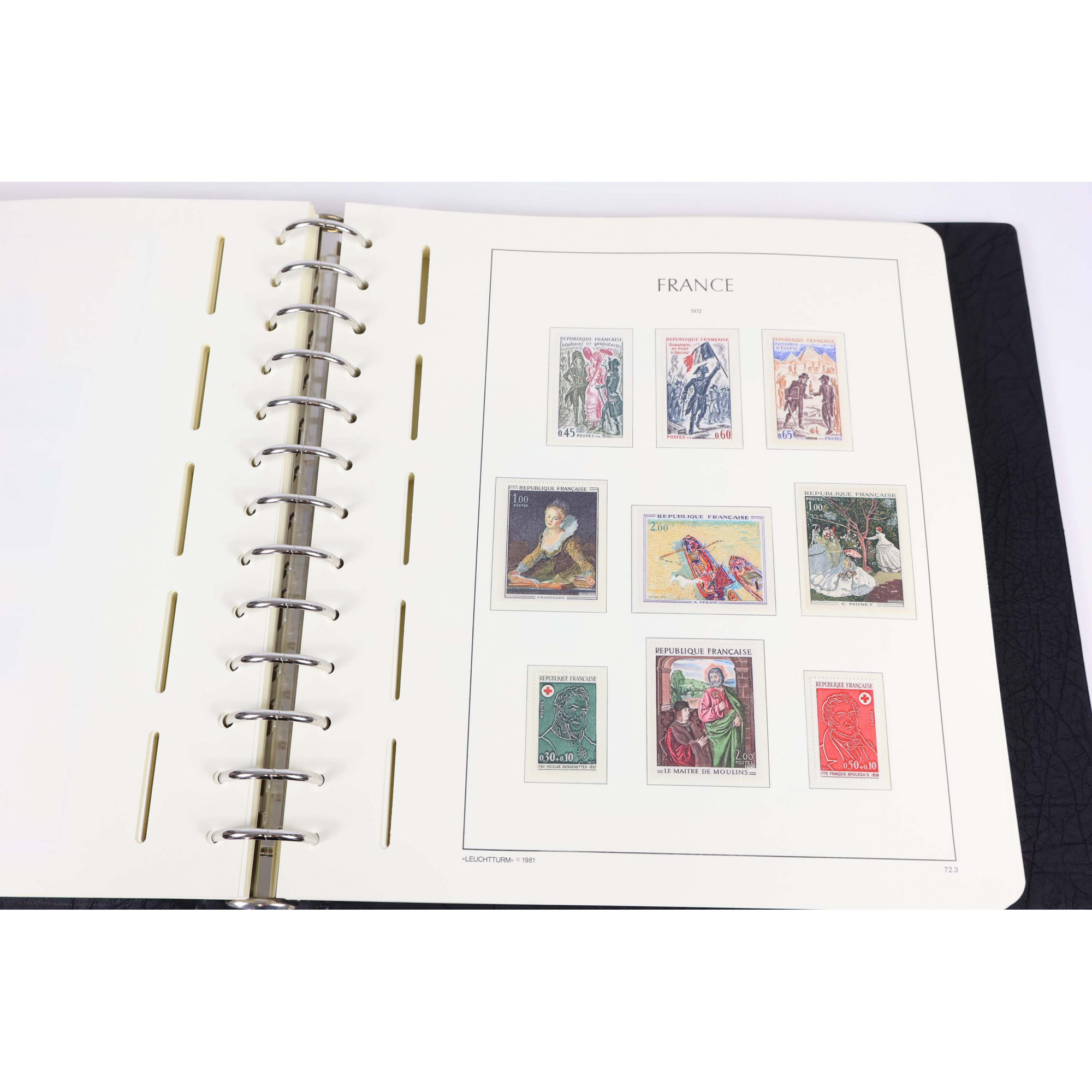 COLLECTION DE FRANCE DE 1960 À 1979 TIMBRES NEUFS** AVEC CLASSEUR LEUCHTTURM