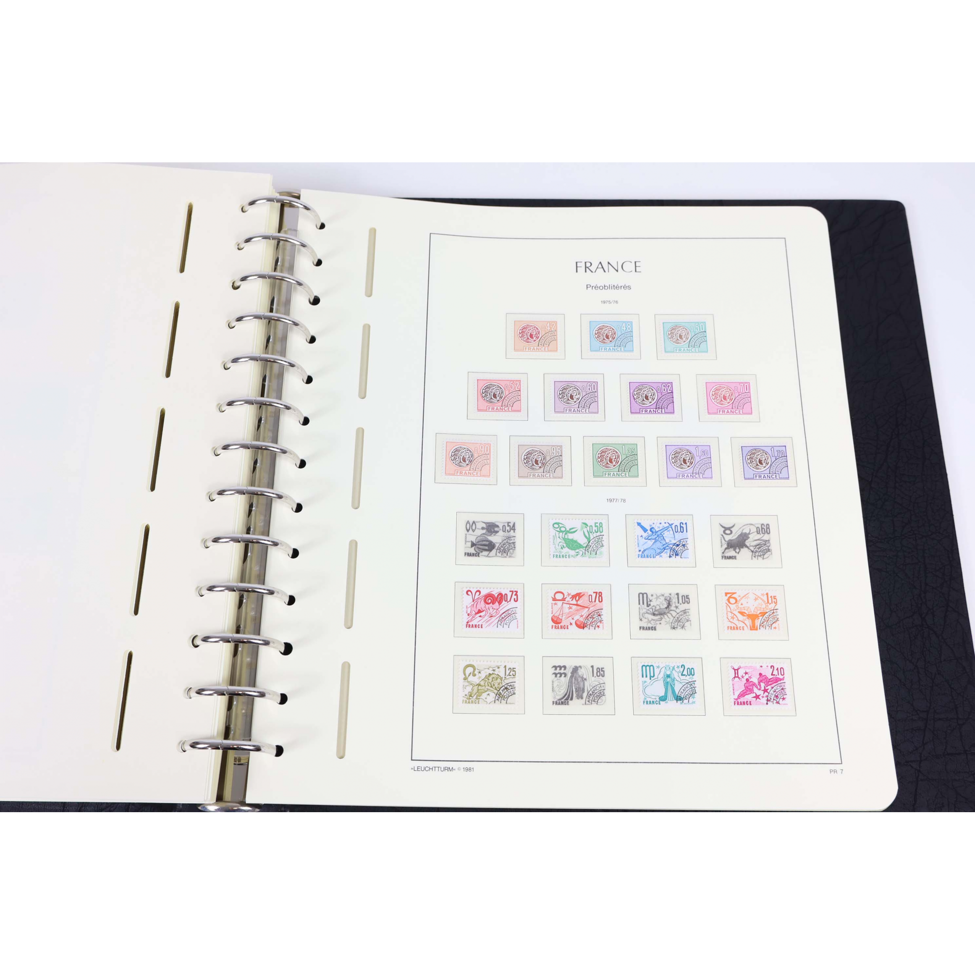 COLLECTION DE FRANCE DE 1960 À 1979 TIMBRES NEUFS** AVEC CLASSEUR LEUCHTTURM