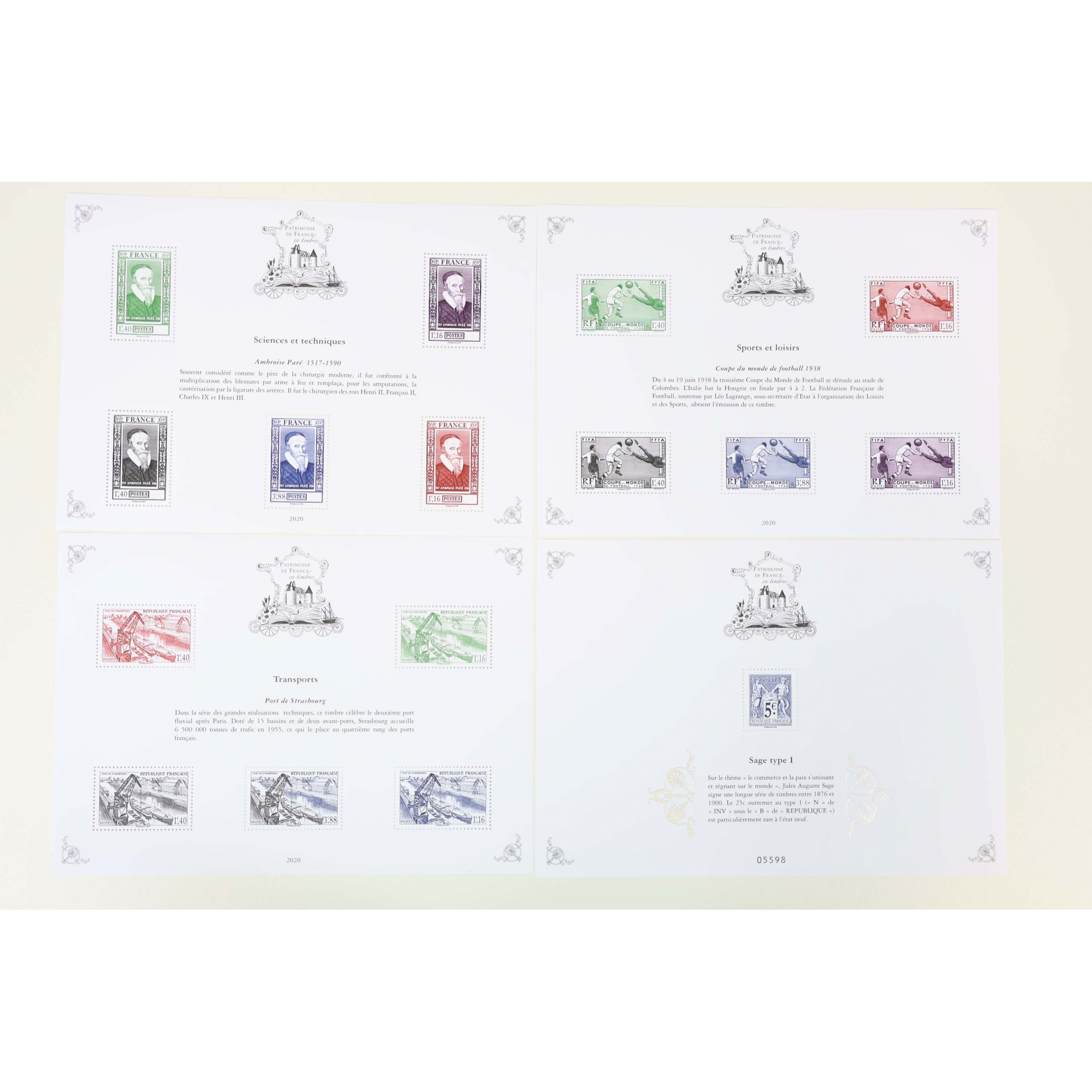 SERIE COMPLETE PATRIMOINE DE FRANCE ANNEE 2020 BS11 A BS20 + BS20A SAGE NEUFS**