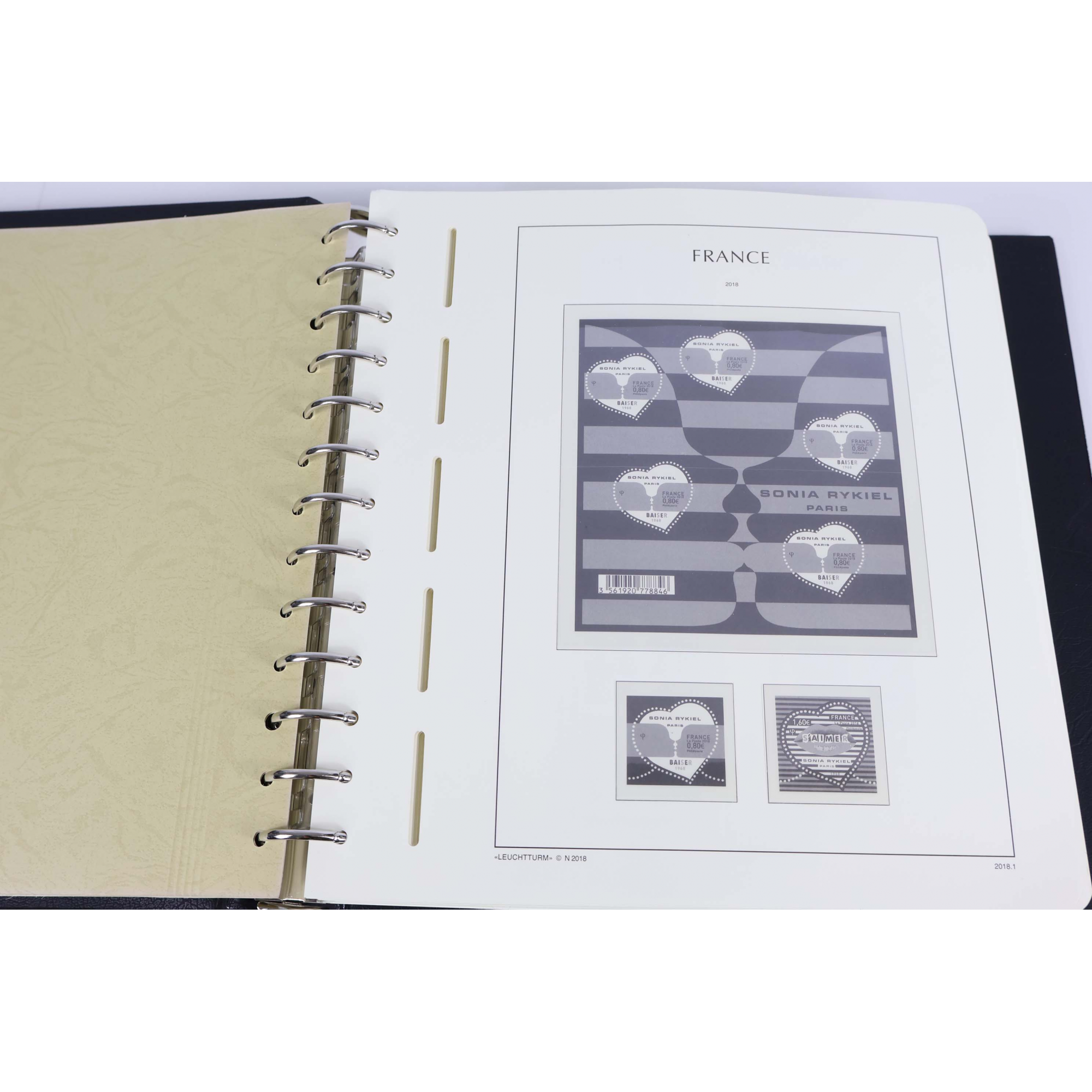 CLASSEUR LEUCHTTURM POUR RANGER LES TIMBRES DE FRANCE DE 2018 À 2020 COMPLET