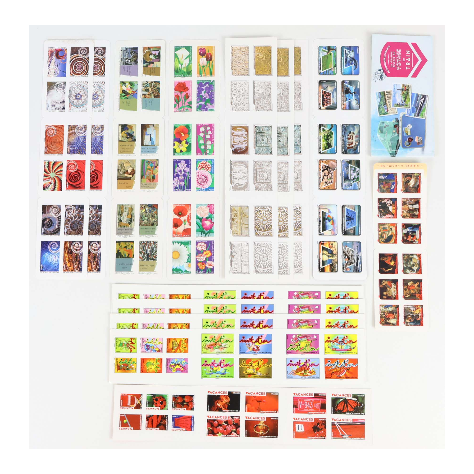 LOT DE 190 TIMBRES AUTOADHÉSIFS LETTRES 20G VP FRANCE , CARNETS POUR AFFRANCHIR