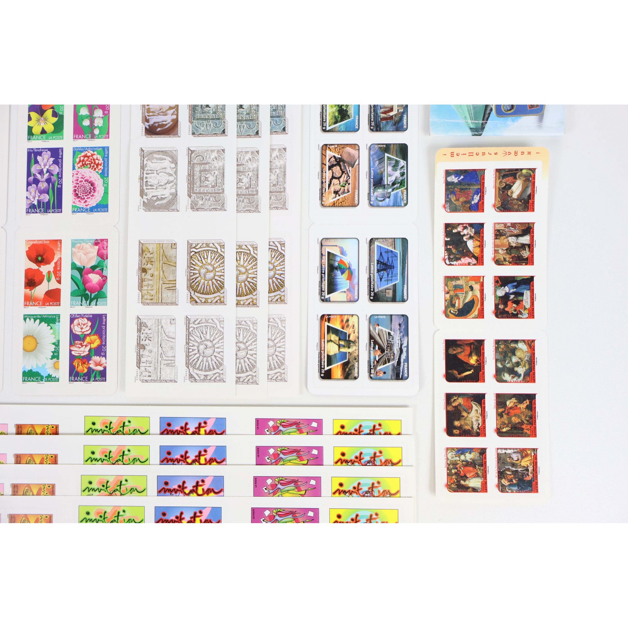 LOT DE 190 TIMBRES AUTOADHÉSIFS LETTRES 20G VP FRANCE , CARNETS POUR AFFRANCHIR