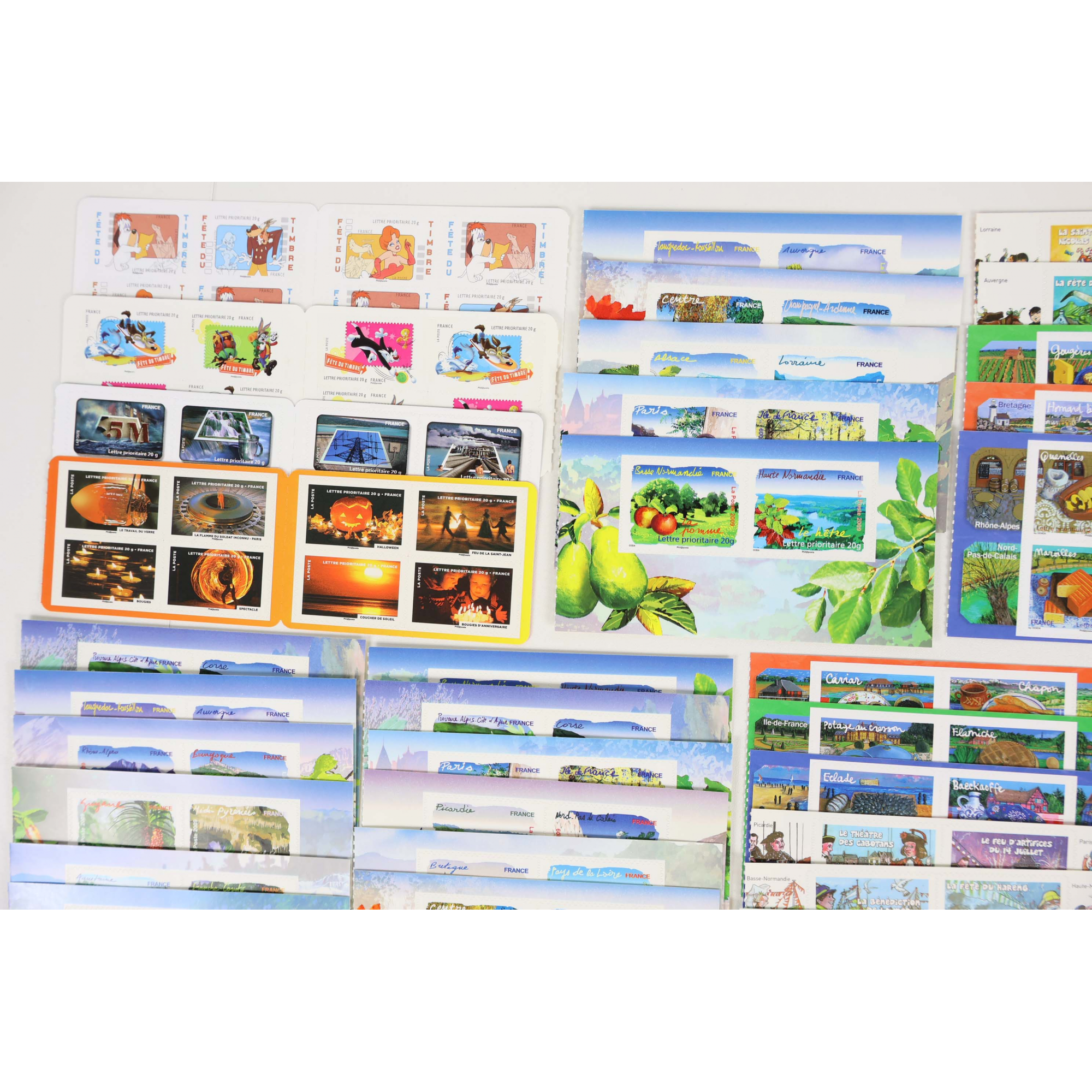 LOT DE 248 TIMBRES AUTOADHÉSIFS LETTRES 20G VP FRANCE , CARNETS POUR AFFRANCHIR