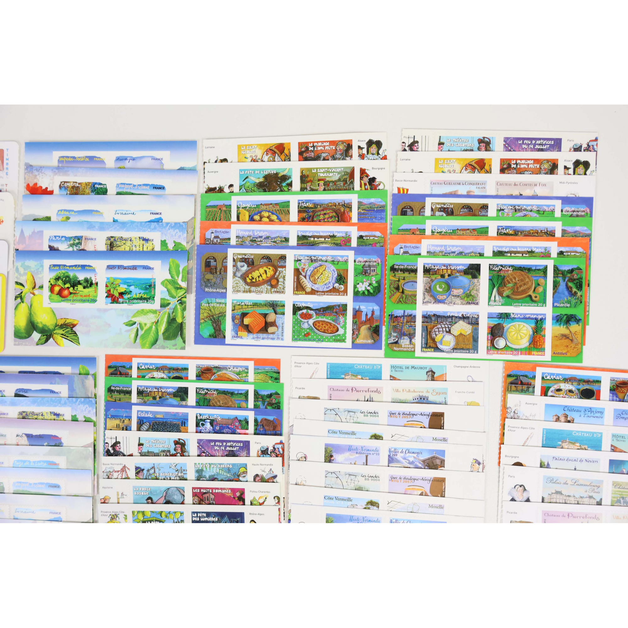 LOT DE 248 TIMBRES AUTOADHÉSIFS LETTRES 20G VP FRANCE , CARNETS POUR AFFRANCHIR