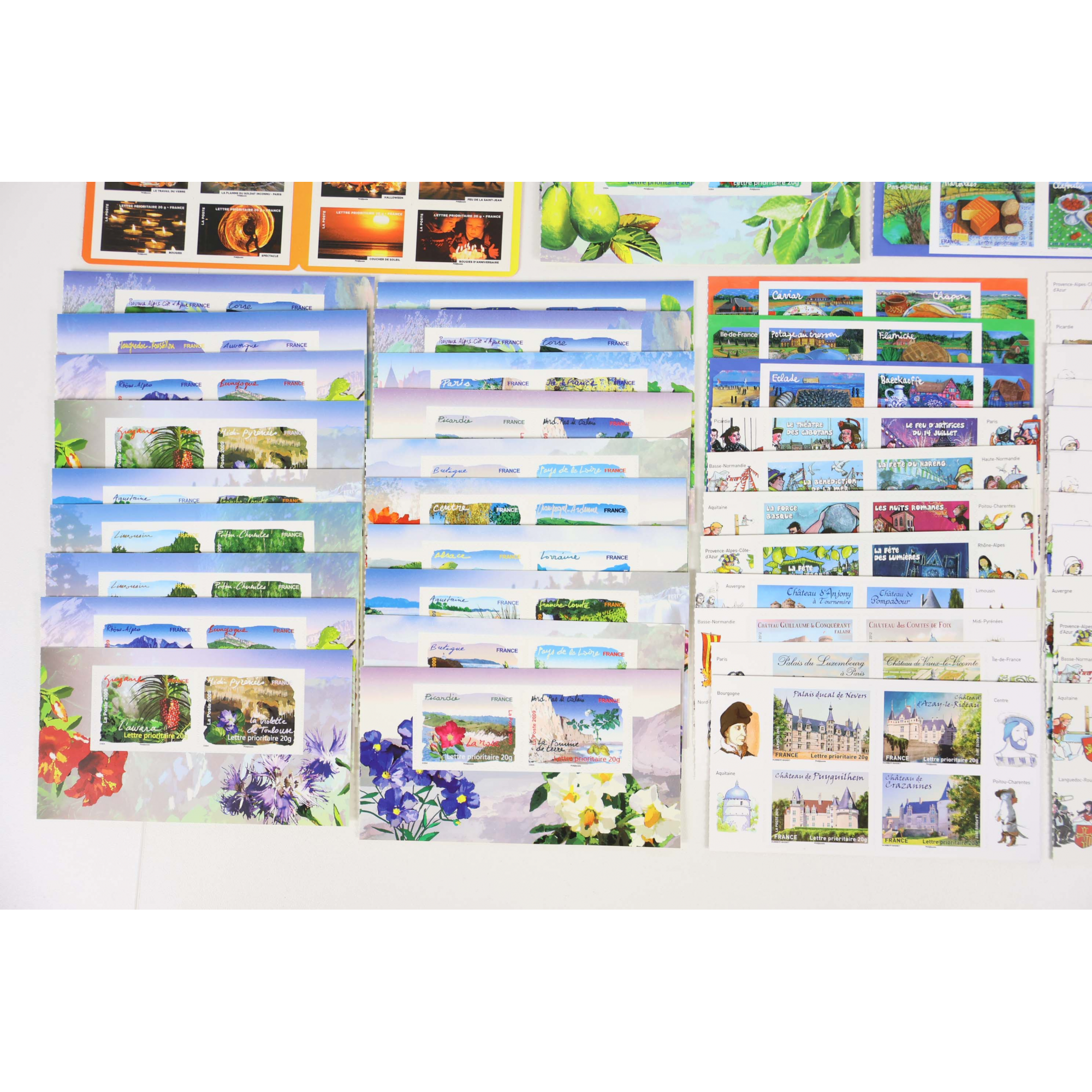 LOT DE 248 TIMBRES AUTOADHÉSIFS LETTRES 20G VP FRANCE , CARNETS POUR AFFRANCHIR