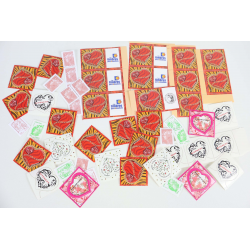 LOT 50 TIMBRES A VALIDITÉS PERMANENTES, LETTRES 50g FRANCE VP COEURS/MARIANNES