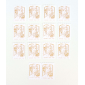 LOT DE 14 TIMBRES MARIANNES DORÉES DE CIAPPA KAWENA (2013) NON ÉMISES, NEUFS**