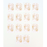 LOT DE 14 TIMBRES MARIANNES DORÉES DE CIAPPA KAWENA (2013) NON ÉMISES, NEUFS**