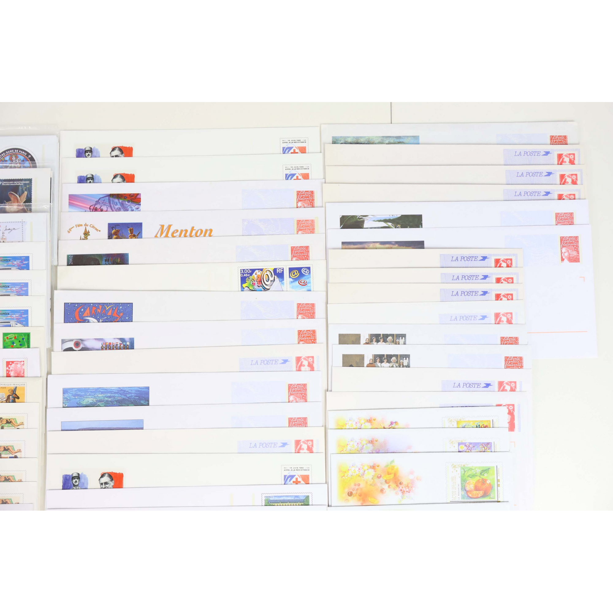 LOT DE 100 ENVELOPPES PRÉ AFFRANCHIES POUR LETTRES 20G FRANCE, THÈMES DIVERS